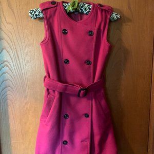 Burberry Girls 10Y Magenta Wool Shift Dress